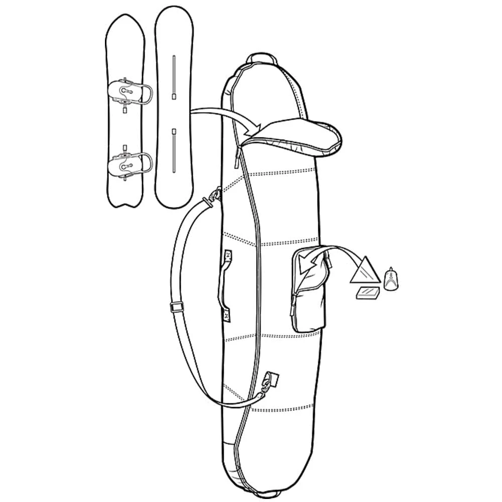 Burton Board Sack Snowboardtasche Storm Camo Print Damen, Herren 5 Burton Board Sack Snowboardtasche Storm Camo Print Damen, Herren – Bild 3